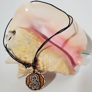 New Puerto Rico Tribal Taino Woman Faux Bone  Pendant Expandable Unisex Necklace